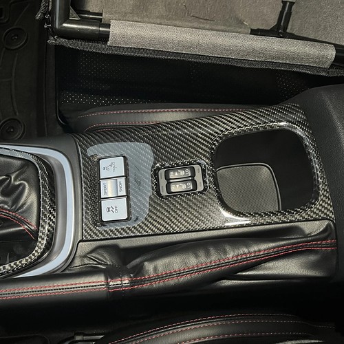 Real Carbon Fiber Center Console Panel Trim Cover Fits GR86 BRZ 2022-Up Auto - Picture 2 of 9