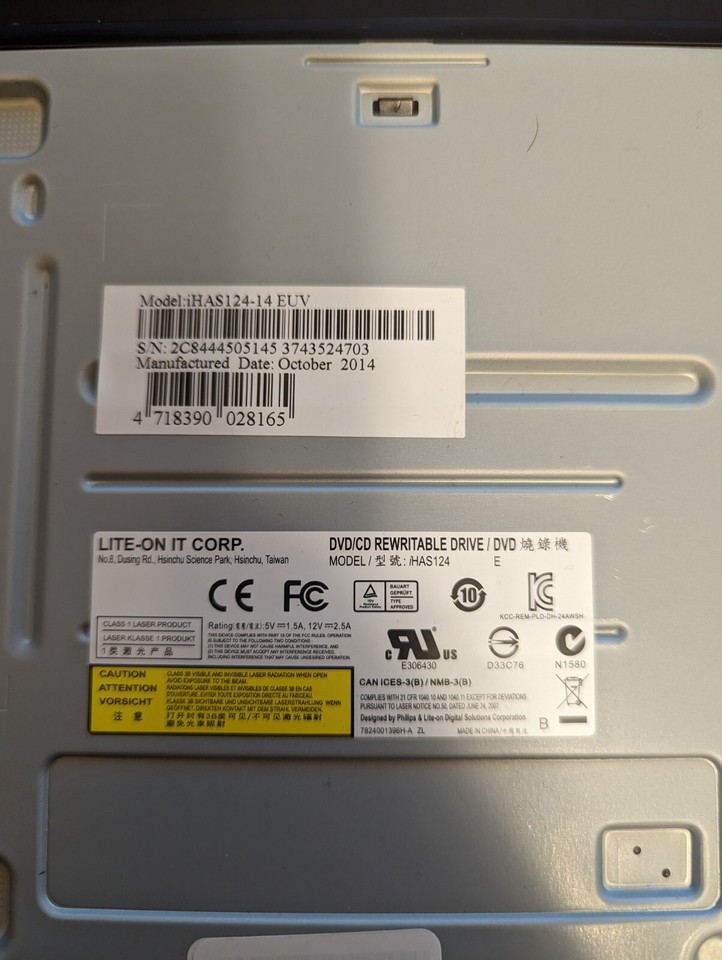 LiteOn SATA Internal DVD+/RW Drive Optical Drive iHAS12414 eBay