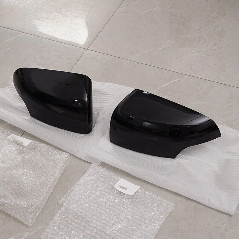 2x Gloss Black Side Rearview Mirror Cover Cap Clip-on For Ford Ranger 2015-2022 - Image 3 of 4