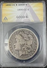 1890-CC Morgan Silver Dollar - Good 6 (Looks VG8) - Very Nice Carson City Coin!