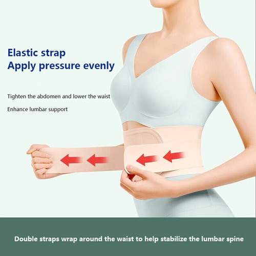 Sports Thin Back Brace With Lumbar Pad Waist Support Belt Lower Back Pain Relief - Picture 6 of 16