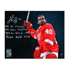 HENRIK ZETTERBERG Signed & Inscribed Detroit Red Wings 8x10 Photo - 70117