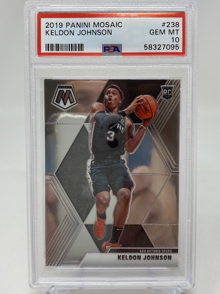 2019 Panini Mosaic #238 Keldon Johnson Rookie Card - PSA 10 view 5