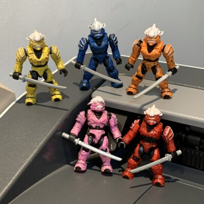 #ad Rare Lot 4 Halo Mega Bloks Hayabusa Spartan Series 1 Blind Bag 96870 Figure #2 $29.90