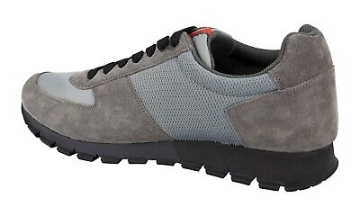 LUXURY PRADA MATCHRACE SNEAKERS SHOES 4E2700 GREY SUEDE US LUXURY PRADA MATCHRACE SNEAKERS SHOES 4E2700 GREY SUEDE US