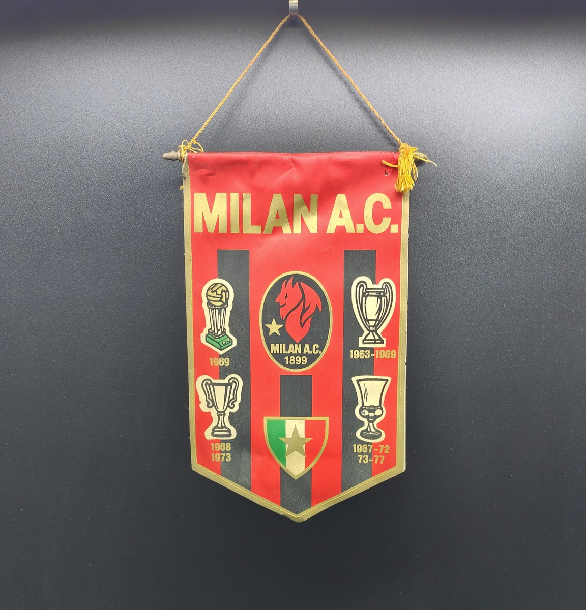 Pennant Ufficiale AC Milan - 25x35cm, Rosso, Per Tifosi - Foto 10