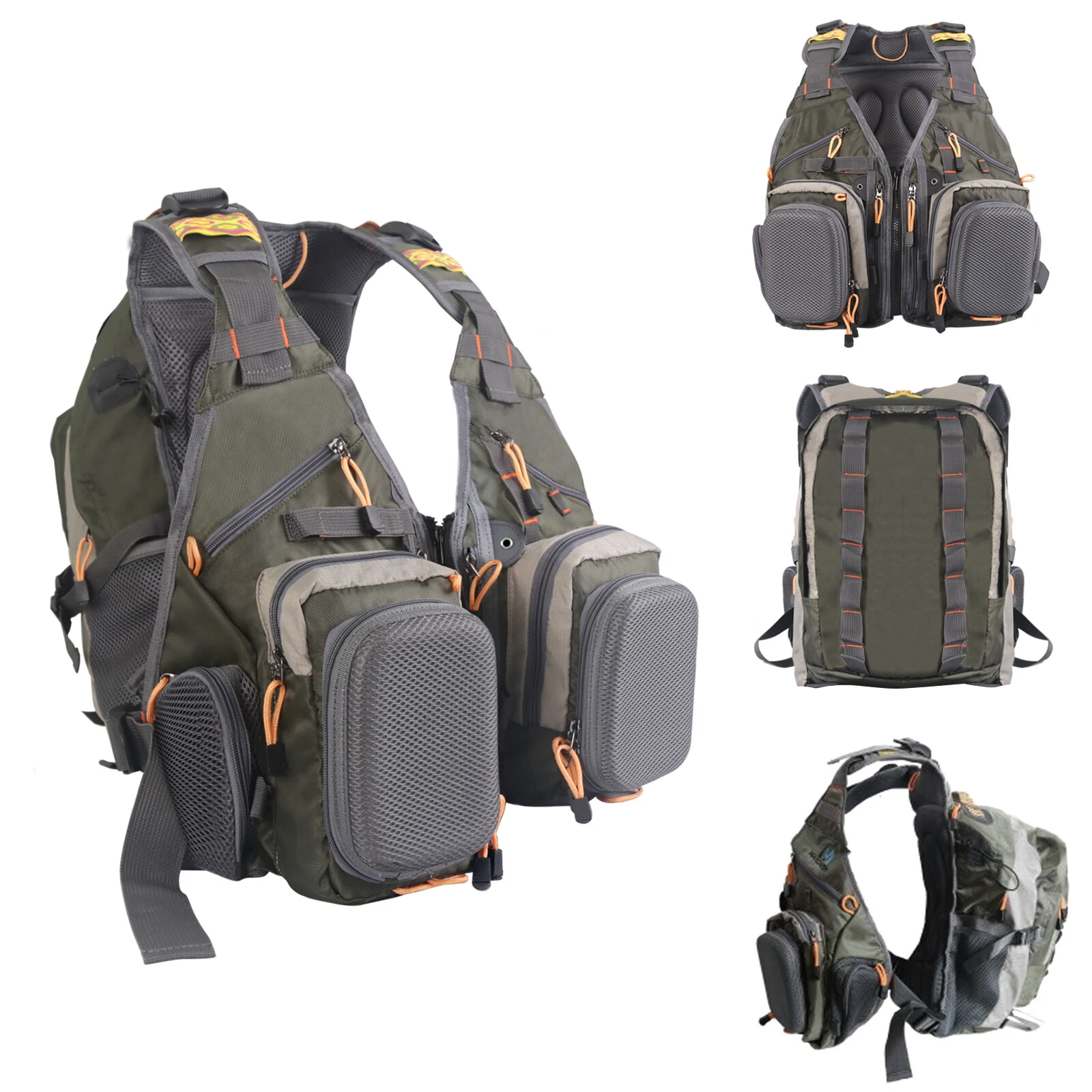 V-SBS Adjustable Fishing Backpack Fishing Vest Outdoor Sports One Size For All