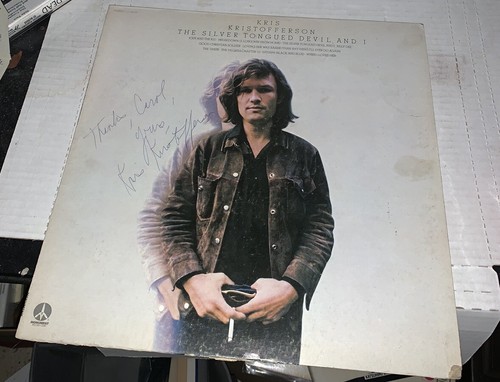 KRIS KRISTOFFERSON THE SILVER TONGUED DEVIL AND I Autograph Signed Rare RIP - Picture 2 of 4
