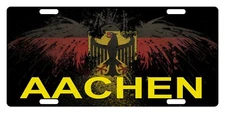 Germany Flag License Plate German Patriotic Emblem Aachen