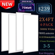 75W 2x4Ft LED Panel Light Drop Ceiling Recessed Troffer Fixture Dimmable 0-10v