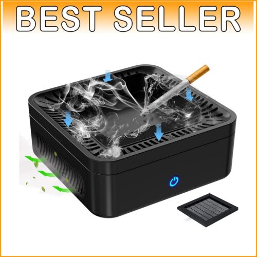 Innovative Smokeless Ashtray with Dual-Speed & Air Purifier Function for Smokers