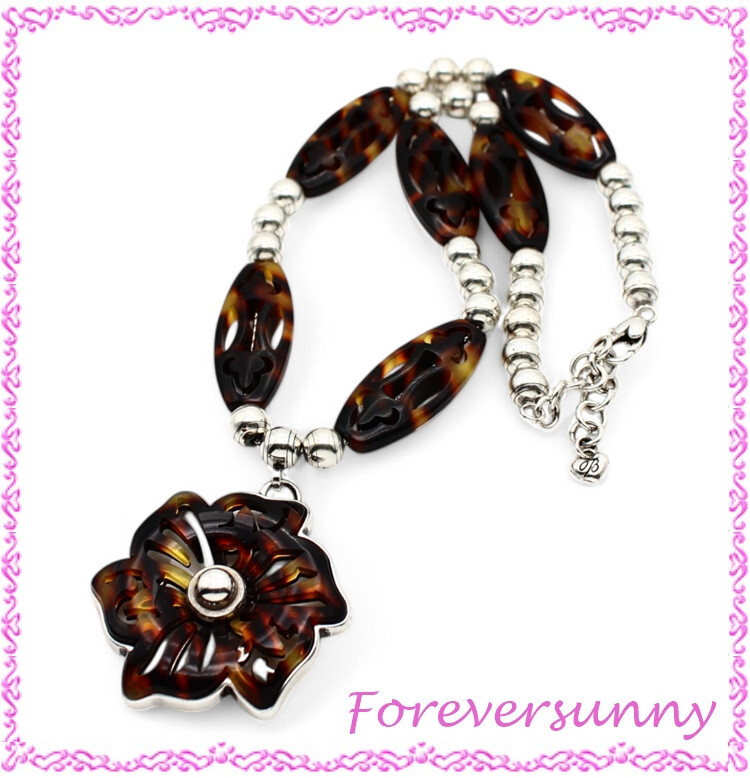 Brighton Shadow Play Flower Statement Pendant Nec… - image 4