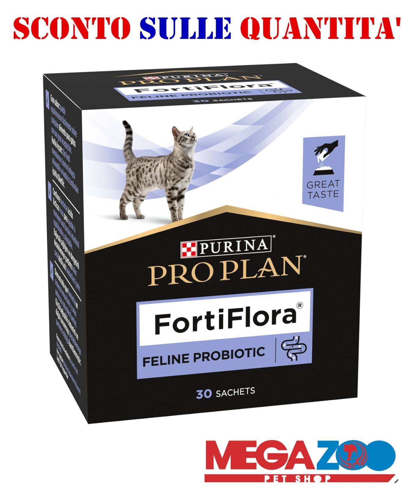PURINA Cat PRO PLAN Veterinary Diet FORTIFLORA → 30 Bustine - Probiotici x Gatto