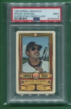 REGGIE JACKSON CALIFORNIA ANGELS 1983 PERMA GRAPHICS SUPERSTAR CREDIT CARD PSA 9