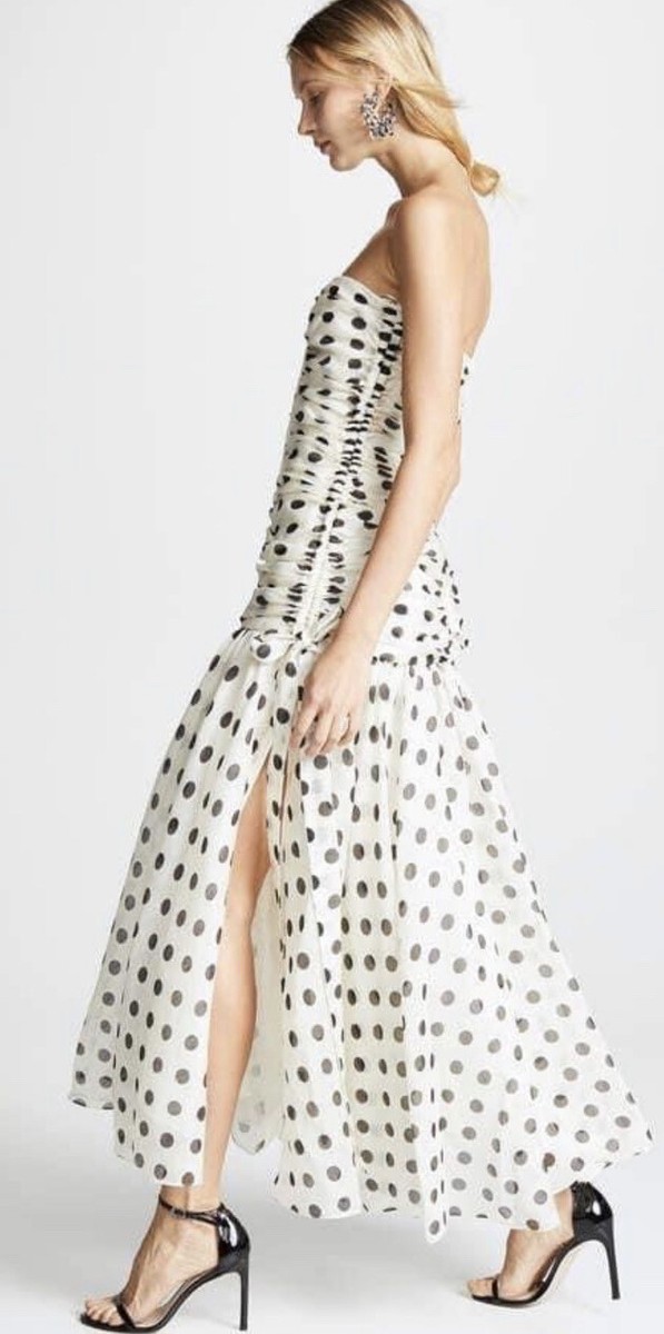 Linen Dress Zimmermann Corsage Ruched Dress Zimmermann Corsage Tie