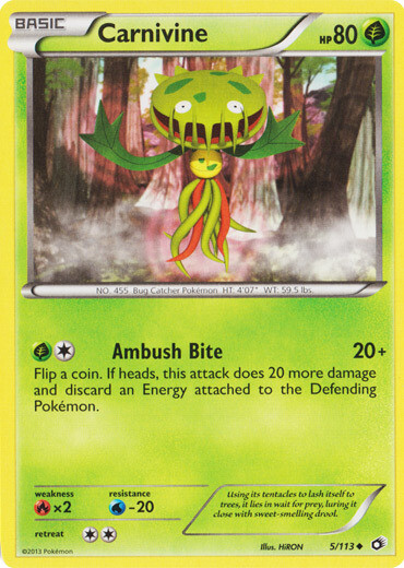 Pokemon - Carnivine - 5/113 - Uncommon - Legendary Treasures - NM
