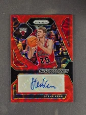 2023-24 Panini Prizm Signatures #SIG-KER Steve Kerr /88 Red Choice Auto