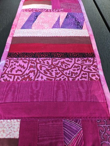 Patchwork Pink Quilt Tischläufer 19 x 42 cm - Bild 4 von 6