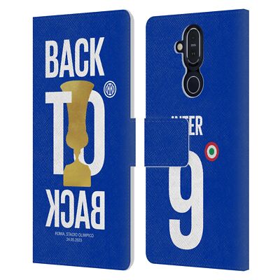 OFFICIAL INTER MILAN 2023 CHAMPIONS LEATHER BOOK WALLET CASE FOR NOKIA PHONES