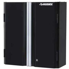 Ready-to-Assemble 24-Gauge Steel Wall Mounted Garage Cabinet in Black (28 in. W