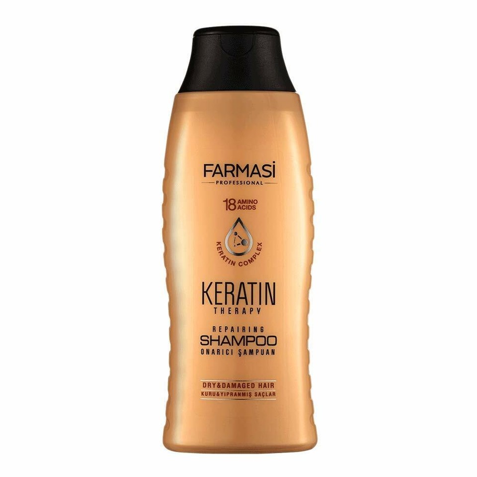 Shampoing Rénovateur à La Kératine Farmasi - 360 Ml - Soin Réparateur Pour Cheveux Abîmés - Neuf Sous Blister