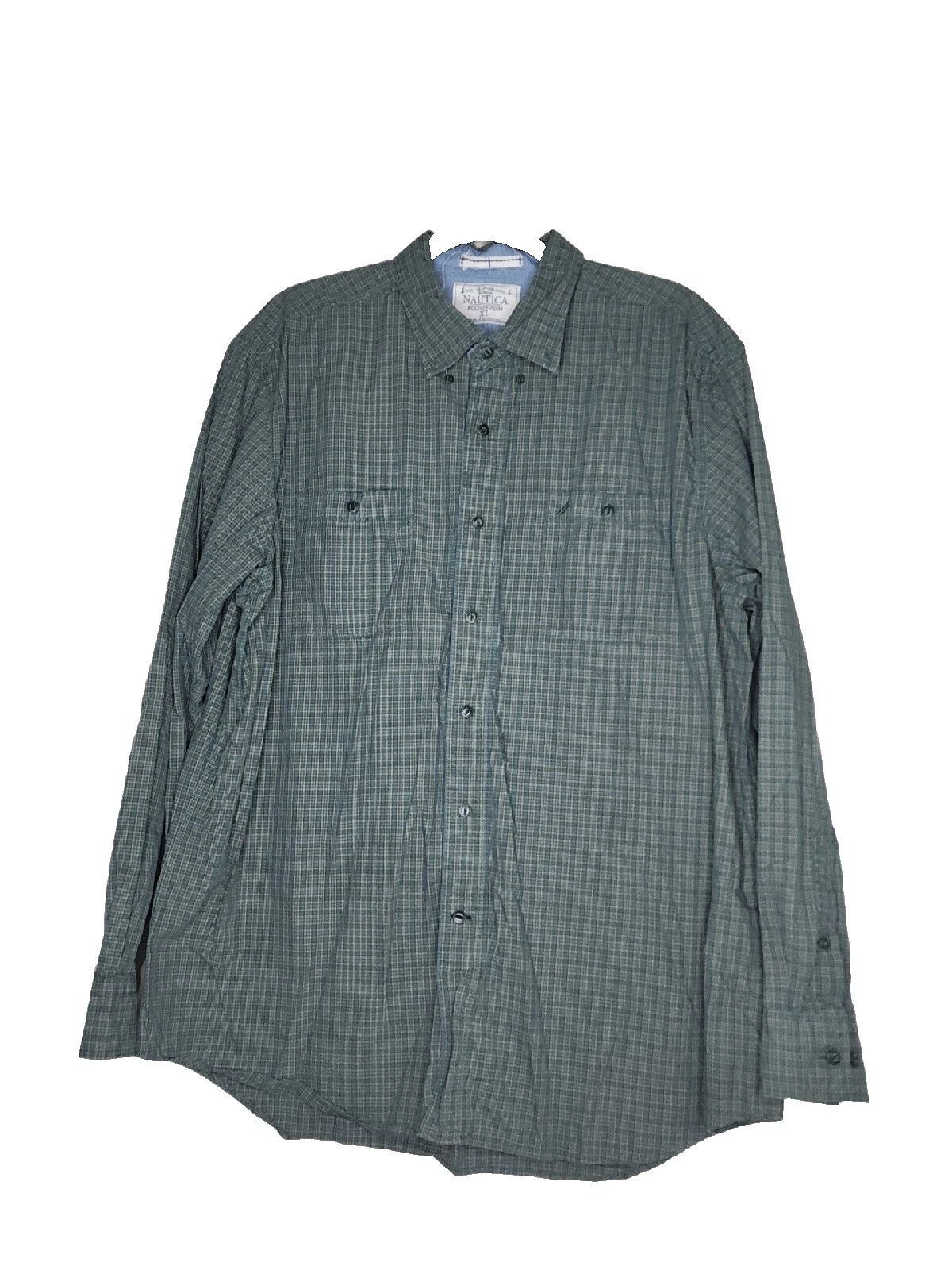 Camisas para hombre Nautica informales lisas con botones de nailon