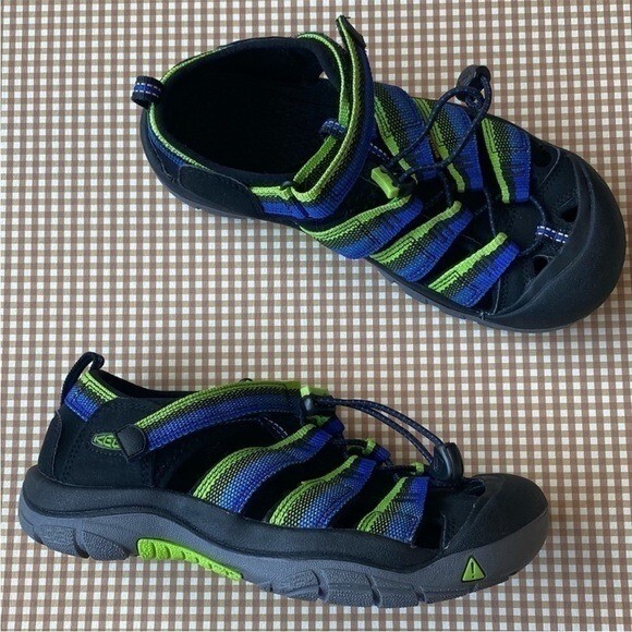 Scarpe da acqua Keen Newport H2 blu verde nero. Escursionismo all'aperto per bambini grandi taglia 4