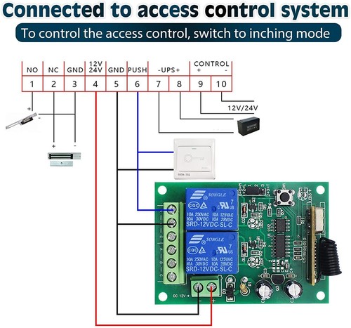 433MHz Funk Universal Garagentor Handsender 5X Fernbedienung +Empfänger AC220V - Bild 11 von 13