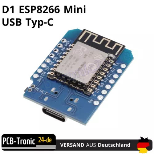 USB Typ-C D1 Mini ESP8266 WiFi Entwicklungsboard kompatibel mit Arduino, NodeMCU