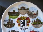 Vintage BERLIN H.L.R~Porcelain China~4"Souvenir Trinket Dish Mini~Bright graphic — photo 2
