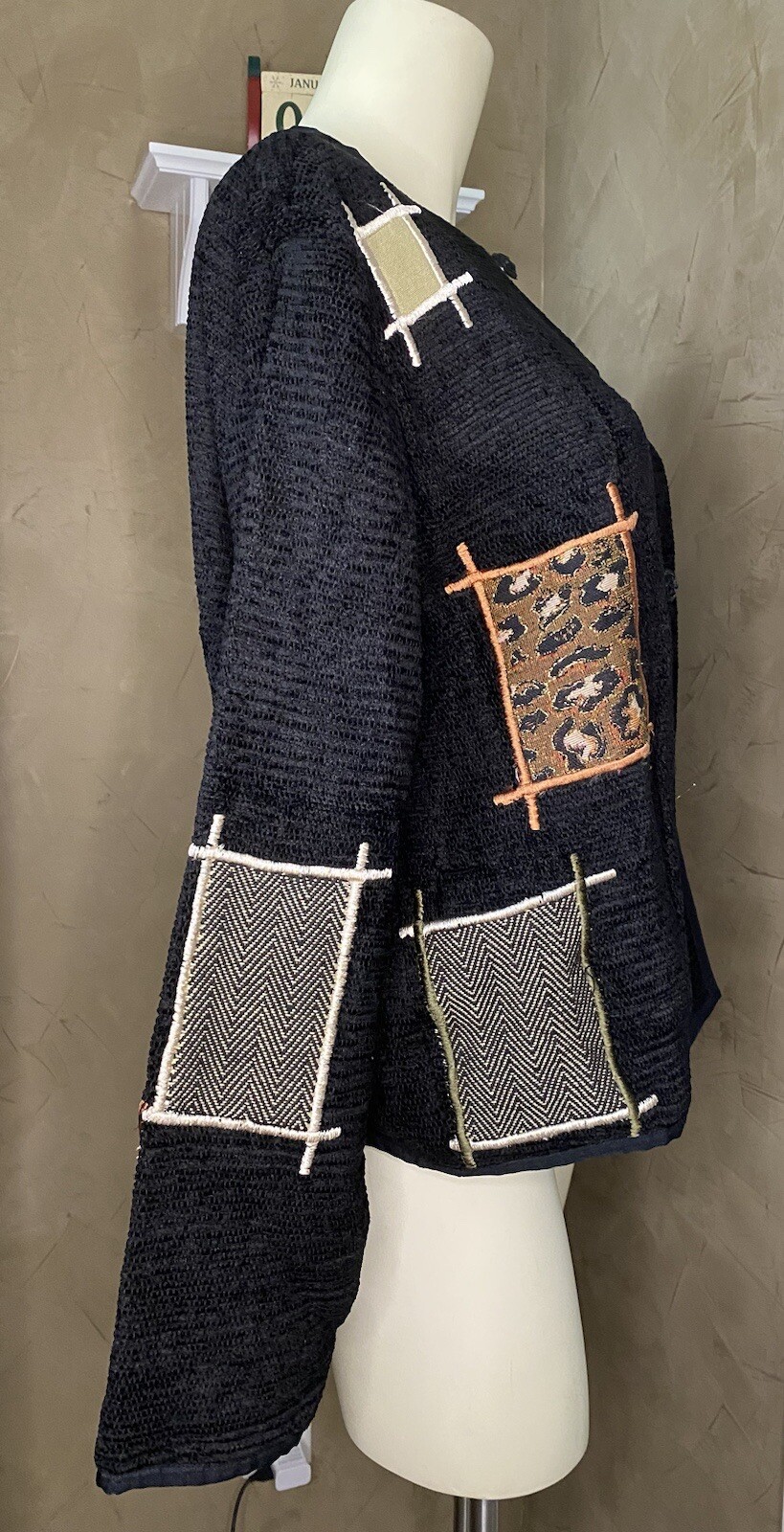 ALLURE CHENILLE PATCHWORK Spring BLAZER/JACKET wo… - image 2