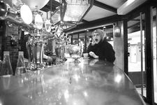 Real photo print barite silver café Parisian Parisian Paris 30x45cm