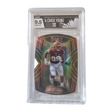 2020 Select Club Level Red Prizm Die-Cut Chase Young #264 Rookie RC HGA 9.5