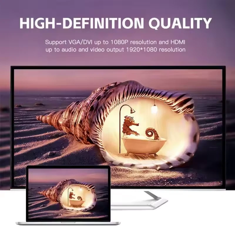 3 in 1 Konverter DP zu HDMI/DVI/VGA Konverter Display Port Adapterkabel DP DP DE - Bild 4 von 4