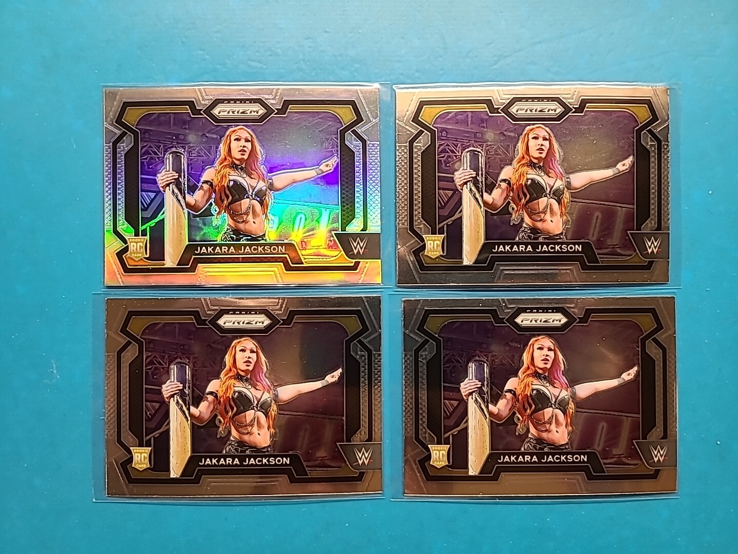2024 Panini Prizm WWE JAKARA JACKSON #12 SILVER PRIZM +3 BONUS BASE RC Rookies