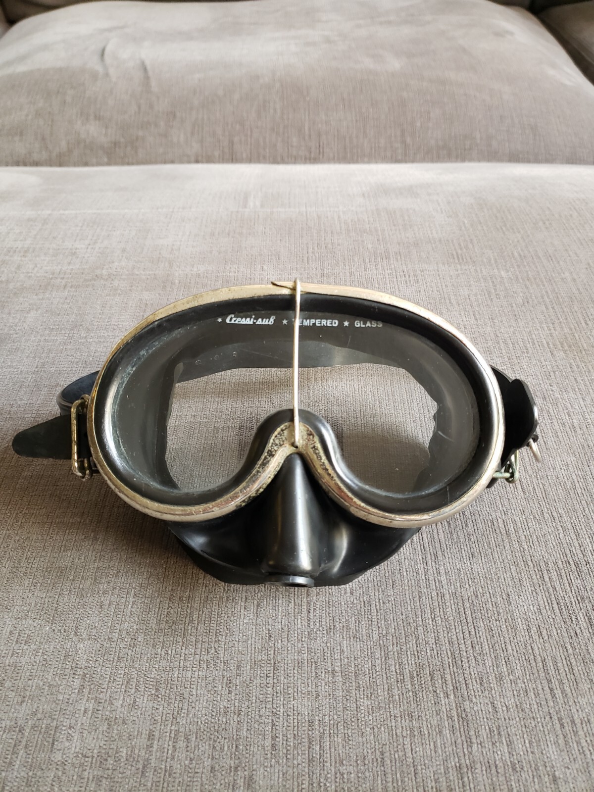 Gafas de buceo vintage Cressi Sub Super Pinocho Brevellalo - ¡Limpias!