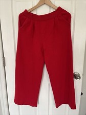 ST JOHN COLLECTION Marie Gray Pleated Front PANTS, Size 6, True Red, Pockets