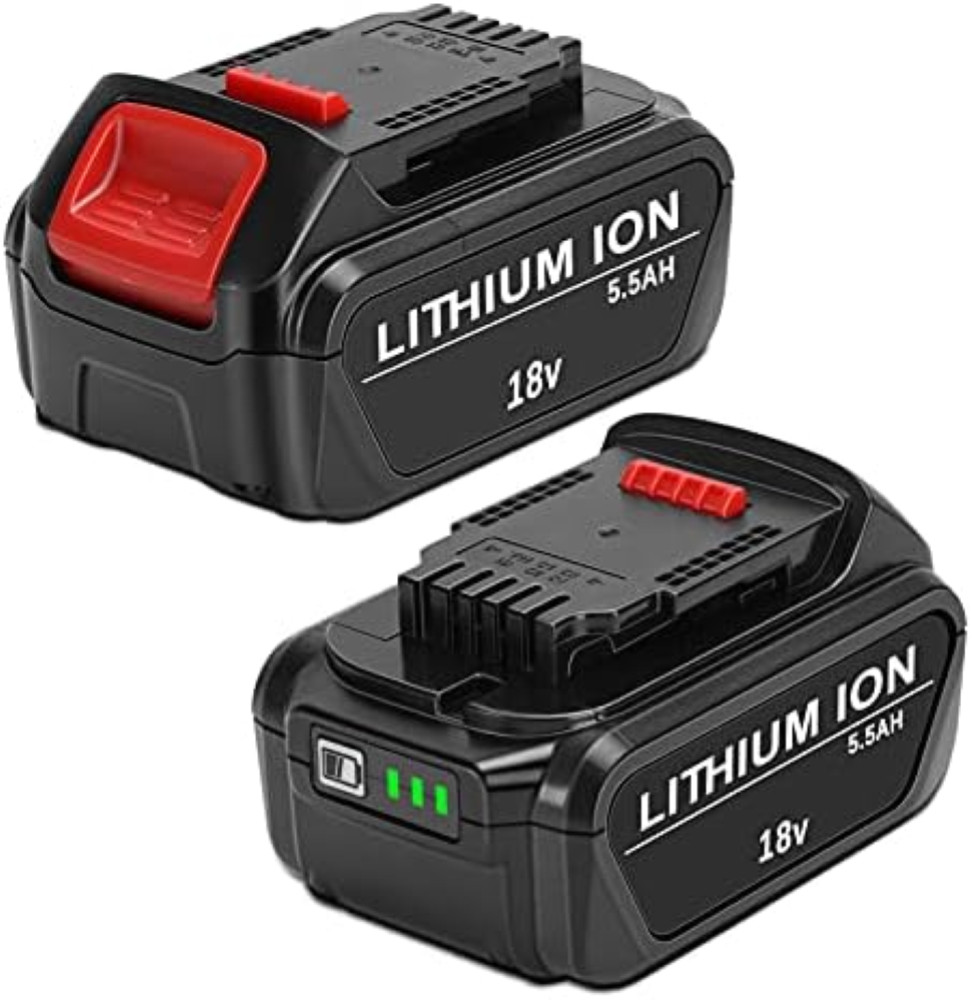 Pacco 2 Batterie KUNLUN 18V 5500mAh DCB184 Compatibile Dewalt XR Serie