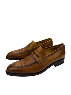 Berwick Brown Leather Penny Loafers Classic Shoes Spain 7 UK