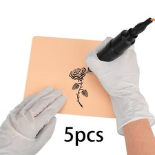 5x Silikon-Tattoo-&Uuml;bungshaut, doppelseitig, weich, blanko, Kunsthaut f&uuml;r