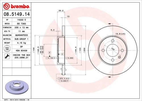2x BRAKE DISC 08.5149.14 - Picture 2 of 7