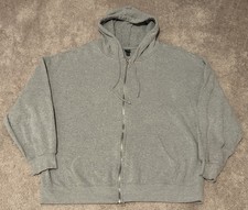 Women s Gray Full Zip Drawstring Hoodie Size Large Casual