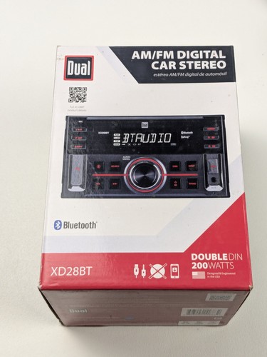 Dual XD28BT Double DIN 200 Watts AM/FM Digital Car Stereo Head Unit - L3