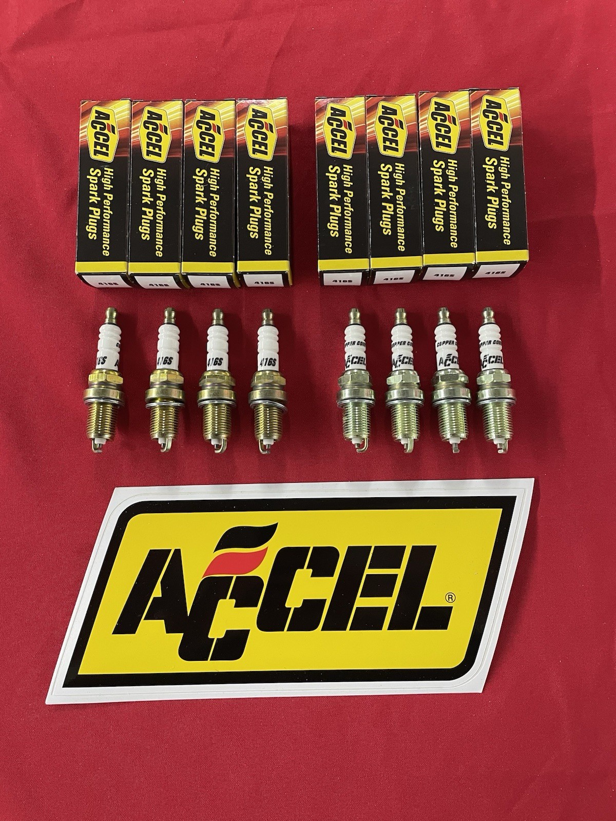 ACCEL 0416S-4 HP Copper Spark Plug - Shorty Header Plugs 8plugs 2 Sets Of 4
