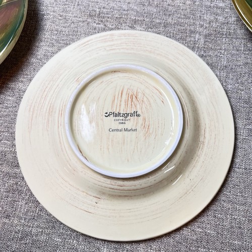 Set of 3 Pfaltzgraff Central Market Vegetable Salad Plates Artichoke Corn Tomato - Picture 5 of 6