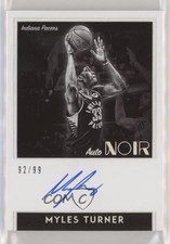 2018-19 Panini Noir Black and White 92/99 Myles Turner #NBW-MTN Auto 8fp