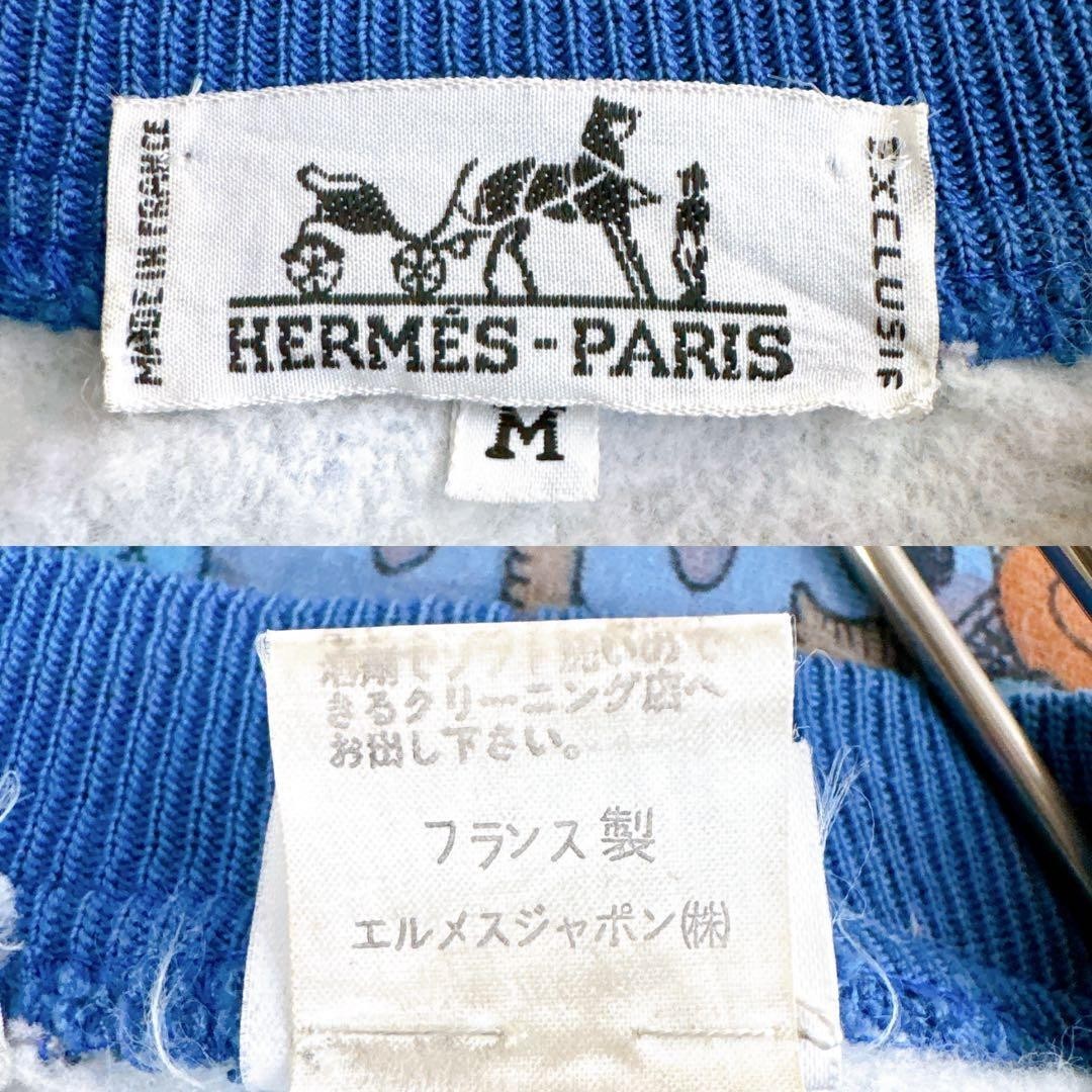 Hermes Sweatshirt Pullover with Scarf Pattern Rare Authentic Brushed image 10