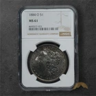 1884-O Silver Morgan Dollar $1 - NGC MS61 - New Orleans