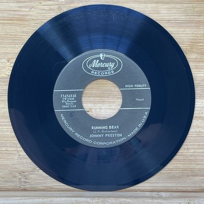 Johnny Preston - Running Bear / My Heart Knows 7'' Record 45 RPM Mercury