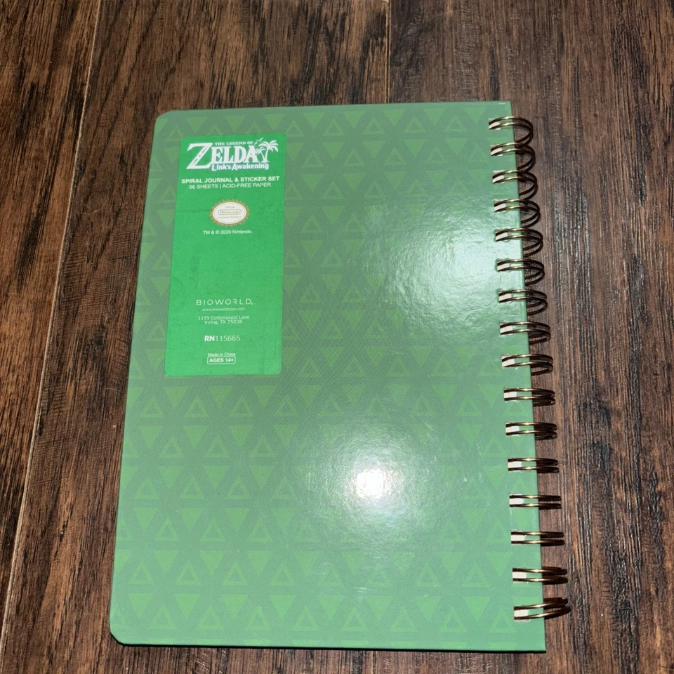 Nintendo The Legend Of Zelda Link’s Awakening Spiral Journal & Sticker Set NEW - Image 3 of 4